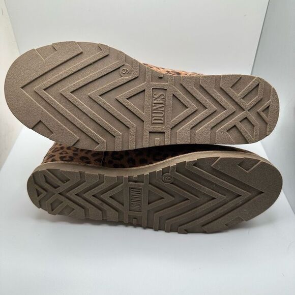Dunes Karma Comfort Booties Womens Faux Suede Memory Foam Faux Fur Line 9 LEOPAR - Picture 5 of 7